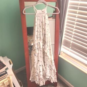 EUC Joie Floral White Ruffled Women's Dress, Size 6
